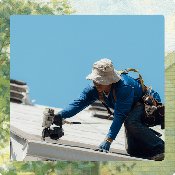 Remi roofing crew at work